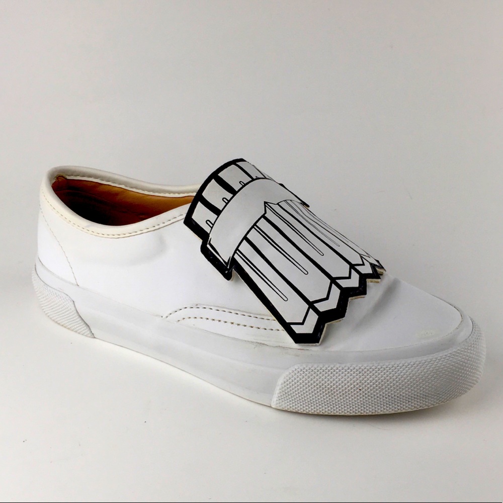 Zara Slip-On Pop Art White Black Summer Sneaker
